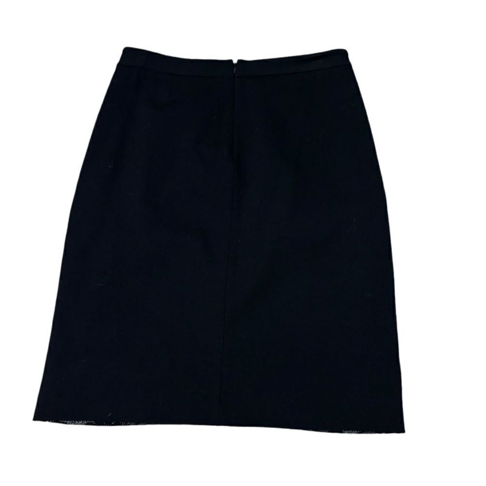 Diane Von Furstenberg Skirt 8 Wool Blend Mae Black & White Knee Length - Picture 2 of 3
